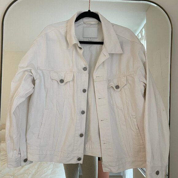 Aritzia The Ali Denim Jacket - White M - Picture 3 of 8
